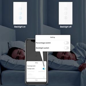 Interrupteur intelligent pour rideaux et volets roulants <span class=keywords><strong>WiFi</strong></span>, commande à distance via l'application Tuya Smart Life, fonction de réglage en pourcentage, interrupteur tactile sensible - Product Image 6