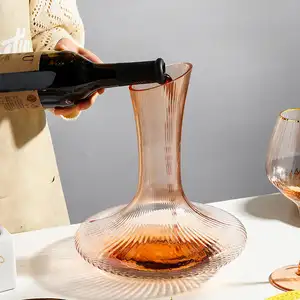 Kristalrode Wijn Karaf 100% Handgeblazen Loodvrij Glas Wijn Beluchter