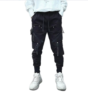 Hot Ribbons <strong>Harem</strong> Joggers Men Cargo Streetwear Hip Hop Casual Pockets Track Pants Male Harajuku Fashion <strong>Trousers</strong> - Product Image 5