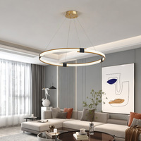 Lustre LED simple de style nordique, en forme d'anneau, luminaire suspendu au plafond
