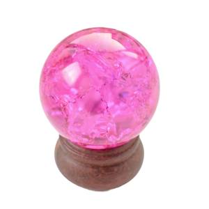 ลูกบอลคริสตัลสีขาวขายส่ง ของตกแต่งบ้านตั้งโต๊ะ ลูกบอลลายแตกสีขาวสไตล์ทะเลจีนตะวันออก งานฝีมือคริสตัลอื่นๆ - Product Image 5