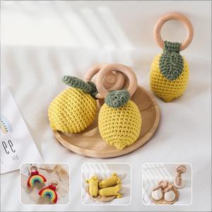 Sonajero de Ganchillo para Bebé, Juguetes de Ganchillo para Bebé, Juguetes Orgánicos de Madera para Recién Nacidos, Sonajeros de Animales para Recién Nacidos, Animales de Peluche Tejidos, Regalos - Product Image 2