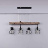 Rétro Chic Intérieur Chic Lustre Pendentif Lumière Moyen Sizer Faisceau En Bois Plafond Spot Grille Pendentif Lumière pour Salle À Manger Utilisation