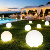 Lámpara Esférica LED para Exteriores, Resistente al Agua, con Cambio de Color RGB, Luz Redonda en Forma de Bola, Fabricada en PE, Clasificación IP65, Decoración para Jardín, Fiestas
