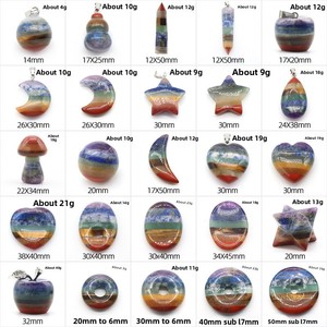 Artisanat en pierre naturelle pour la guérison <span class=keywords><strong>des</strong></span> 7 chakras, sculptures d'anges, <span class=keywords><strong>pyramides</strong></span>, étoiles, lune, formes variées, ornements pour la décoration de la maison, cadeaux - Product Image 3