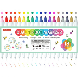 Marcadores DOT de color agua Punta fina de 0,5mm con punta de punto flexible Marcador de punto de doble punta - Product Image 3