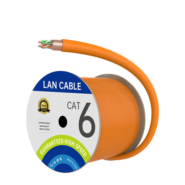 SIPU High Quality Cat6 Cable 305m 1000ft UTP Ftp Sfpt Cca Copper Braid + Al Foil Double Shielded Ethernet Network Cable