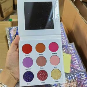 Tùy Chỉnh Cao Sắc Tố 9-Màu Long Lanh <span class=keywords><strong>Eyeshadow</strong></span> <span class=keywords><strong>Palette</strong></span> 9D Kim Loại Kết Thúc Bột Cho Đôi Mắt Số Lượng Lớn Giấy Mỹ Phẩm - Product Image 2