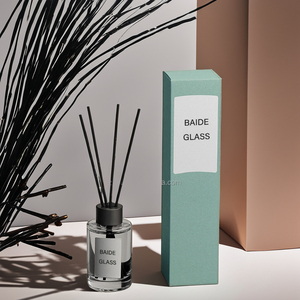 OEM Custom Private Label Empty clear Round air Freshener Glass Essential Oil <b>Reed</b> <b>Diffuser</b> Bottle 100ml With Box <b>for</b> Home Decor - Product Image 3