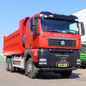 Truk sampah Dump Truck Sinotruk Sitrak 6*4, truk beban Diesel tenaga kuda tinggi jok berkendara nyaman segmen kiri belakang truk berat - Product Image 2