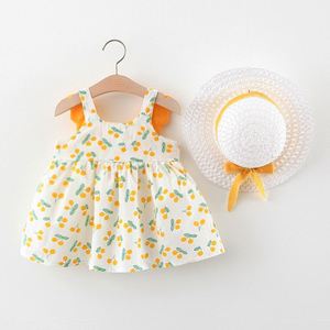 Best Selling Products Kids Doll Style Party Sleeveless Full Print Wing Decoration <b>Dress</b> for Girls Online Shopping - Product Image 4