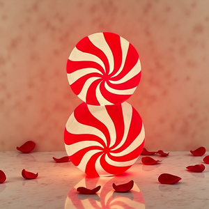 Décorations de Noël en plastique PP moulé par soufflage, bonbons personnalisés, écologiques, colorés, sculptures de bonbons, design pour l'extérieur, décorations de fêtes - Product Image 1