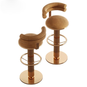 Moderno Mostrador de altura sillas de <span class=keywords><strong>bar</strong></span> muebles desayuno silla alta para <span class=keywords><strong>Bar</strong></span> Mesa hogar lujo cocina cuero giratorio Taburetes - Product Image 1