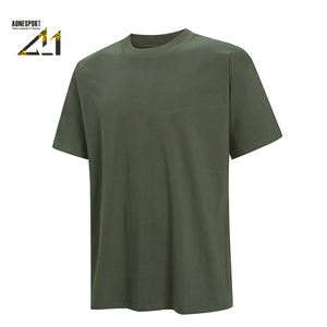T-shirt décontracté pour homme, 100% coton, tricoté, 320g, poids lourd, respirant, coupe classique, col rond, manches courtes - Product Image 2