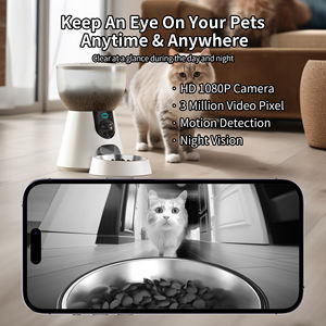 Petwant 4L Smart Wifi Remote App Control Économiser les factures d'électricité Stockage de nourriture pour chiens Mangeoire automatique pour animaux de compagnie avec bol en acier inoxydable - Product Image 5