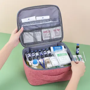 Tas penyortiran obat portabel, untuk bepergian Kit pertolongan pertama dalam tas medis darurat rumah mobil