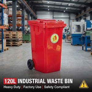 Contenedor de <span class=keywords><strong>Basura</strong></span> <span class=keywords><strong>con</strong></span> <span class=keywords><strong>Ruedas</strong></span> de Plástico Ecológico de 120 <span class=keywords><strong>Litros</strong></span> <span class=keywords><strong>con</strong></span> Tapas, <span class=keywords><strong>Ruedas</strong></span> <span class=keywords><strong>con</strong></span> Freno, Tapón de Drenaje, Gran Capacidad, para Uso en Interiores/Exteriores - Product Image 5