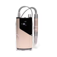 Perceuse à ongles numérique intelligente 35000 tr/min, outil de manucure électrique professionnel portable rechargeable