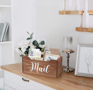 Fsc Bàn Đen Script Từ Văn Phòng Phụ Kiện Gỗ Trang Trí Nội Thất Thư Chủ Màu Xám Rửa Mộc Mạc Bằng Gỗ Thư Tổ Chức Hộp - Product Image 5