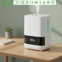 RUNAL Nouvel humidificateur d'air ultrasonique électrique à brume froide et chaude avec télécommande et lumière LED nocturne