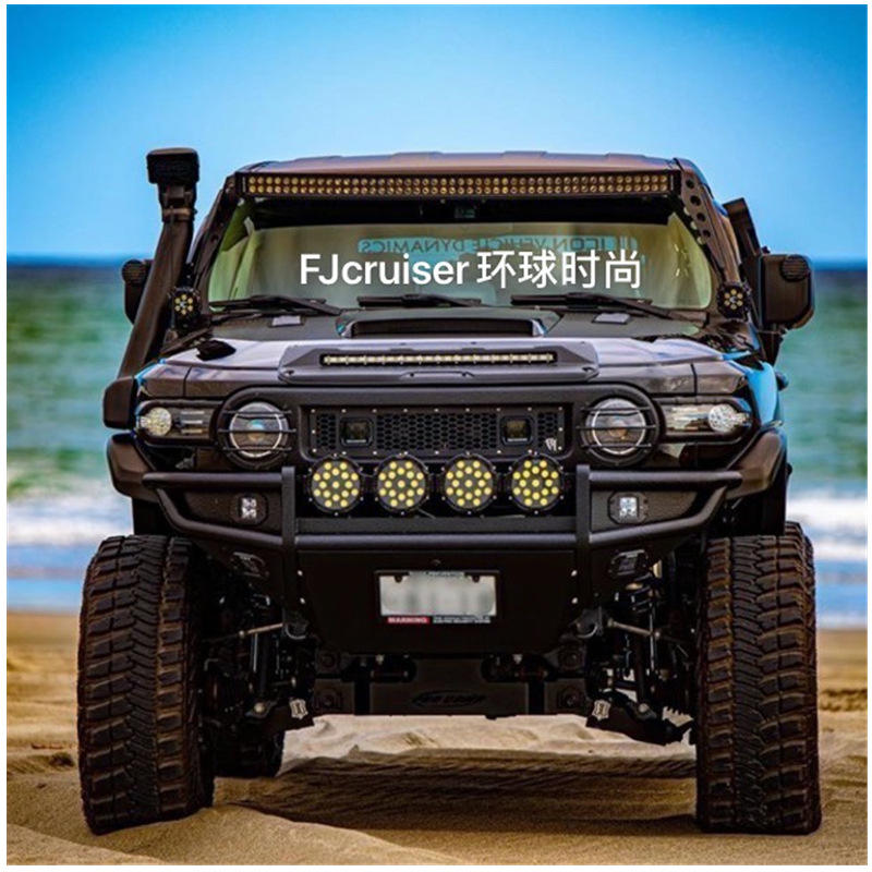 トヨタFJクルーザー改造用 ラウンドフロントバンパースポットライト