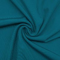 Einfarbige Polyester-Stoffe mit Spandex, Großhandel 2x2 Rippstrickstoff für Kleidung