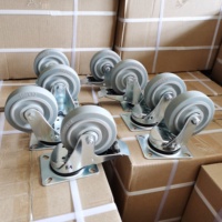 Roues pivotantes industrielles automatiques en acier TPR de 100 mm, réglables, auto-centrantes, pour valise, 4 pouces, caoutchouc thermoplastique