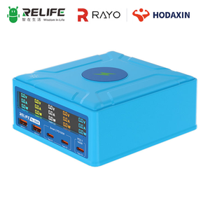 Chargeur GaN multi-ports RELIFE RL-304R 260W haute puissance avec écran tactile couleur <span class=keywords><strong>LCD</strong></span> et conception de dissipation thermique sans fil QI 15W pour la réparation de téléphones - Product Image 6