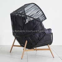 Chaise en rotin écologique pour cour et extérieur, fauteuil paresseux mobile en forme de cage à oiseaux, pour intérieur et extérieur