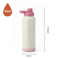 Bouteille d'eau isotherme en acier inoxydable TAIRFLASK 38oz/1150ml, personnalisable, à double paroi, sans BPA, réutilisable, avec couvercle
