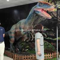 Dinozor Müzesi veya Dekoratif Animatronik Allosaurus Model Replikası için Kapalı Alan İnteraktif Yapay Zeka Dinozor Sergi Robotu