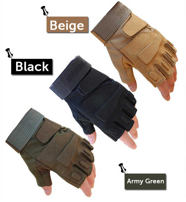 Shock Resistant Half Finger Motorcycle Climbing cycling bike Sport Tactical  Gloves