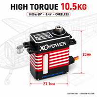 Micro Servo 10,5 kg Haute Vitesse Étanche Sans Noyau HV Numérique pour Hélicoptère et Avion RC OEM ODM Vente en Gros 8,4 V