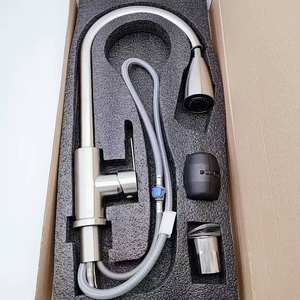 ก๊อกน้ำอ่างล้างหน้าสแตนเลสด้ามเดียวดีไซน์ทันสมัยสำหรับโรงแรมวาล์วเซรามิค - Product Image 6