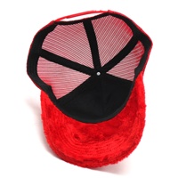 Gorra de camionero de terciopelo borroso con logotipo bordado personalizado gorras de malla sombrero de camionero deportivo