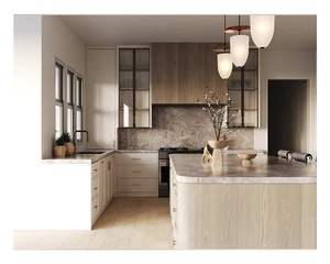 <strong>American</strong> <strong>Style</strong> Lacquer Styling Door <strong>Panel</strong> Cupboards Kitchen Island Storage Kitchen Cabinet Design - Product Image 3