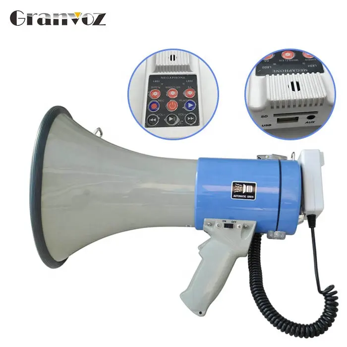 Tiện Dụng Sạc Điện Megaphone 50 Wát MP3 USB SD Microphone Khuếch Đại Giọng Nói Booster Megaphone Loa