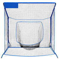 Cage d'entraînement de baseball professionnelle 7x7 pieds avec cadre métallique pour frapper, lancer et récupérer, filet de baseball