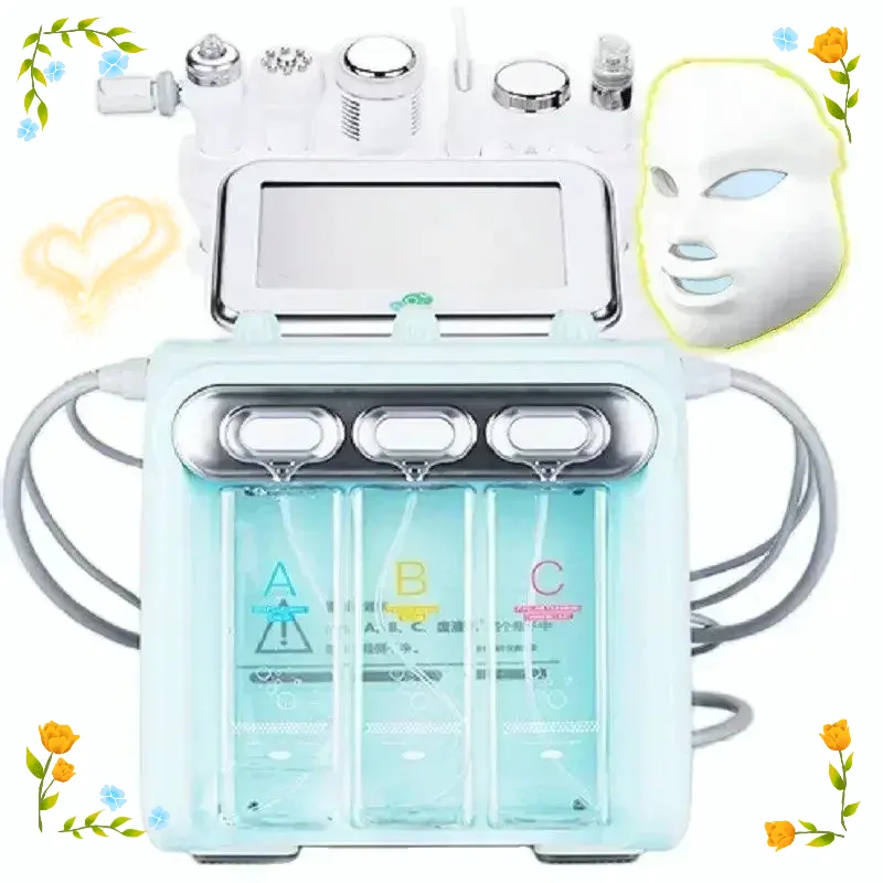 7 En 1 H2O2 agua oxígeno Jet Peel Hydro belleza limpieza de la piel máquina Hydro facial máquina Facial agua Aqua Peeling para uso doméstico