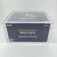 Boîte de protection en acrylique pour jeu de cartes One Piece TCG, couvercles magnétiques, boîte de booster, présentoir, boîte de protection en acrylique pour boîte de booster One Piece
