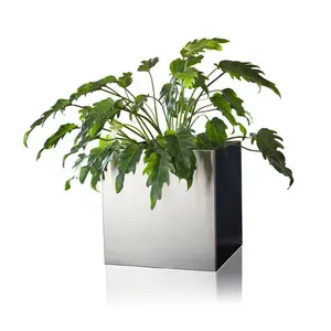 Manufacturer supply customizable outdoor large metal planters square modern outdoor planters