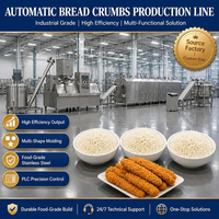 Nouvelle ligne de production de machine automatique pour la fabrication de miettes de pain, extrudeuse haute capacité pour usine alimentaire