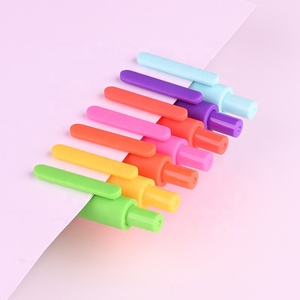 Pena Gel Klik Plastik Berlapis Karet Lembut Multiwarna dengan Logo Cetak, Ujung Halus 0.5mm, Penjualan Terlaris - Product Image 6