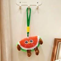 Ornement suspendu en peluche de dessin animé pomme, pendentif en peluche doux, porte-clés fruit, décoration de chambre