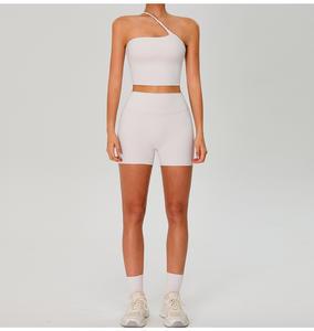 شعار مخصص للنساء صالة ألعاب رياضية عالية الخصر سروال رياضي حمالة صدر وسراويل رياضية مجموعة اليوغا النشطة - Product Image 5