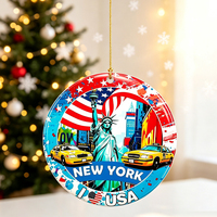 Boule de Noël personnalisée avec logo imprimé, souvenir de Londres, décorations de Noël de Londres