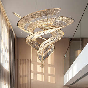 Candelabros minimalistas de lujo personalizados, luces colgantes modernas para vestíbulo de hotel y Villa - Product Image 1