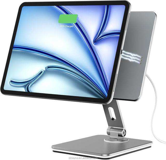 For IPadPro Magnetic Contact Charging Stand Tablet Live Stand iPad Folding Rotating Stand