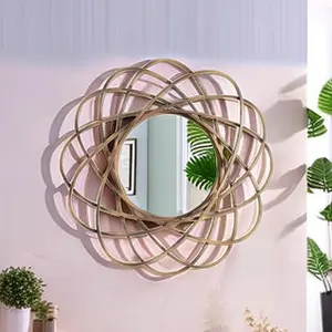 高品质巢设计华丽金属框架家居装饰墙镜