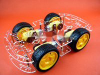 DIY 4WD Robot Kit BT quatre roues télécommande voiture plaque de Code mesure de vitesse suivi évitement d'obstacles pour Unor3 robotique